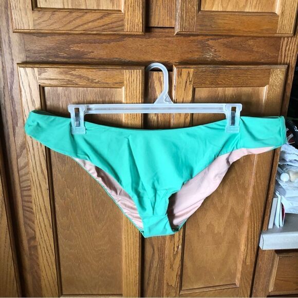 NWT J Crew Eco New Elle High Leg Bikini Bottom Green - 2X - Picture 4 of 9